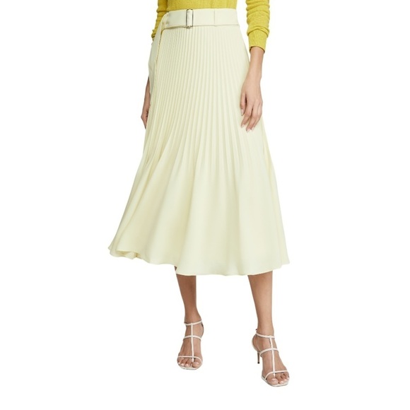 Club Monaco Lime Green Midi length Skirt - Picture 4 of 13